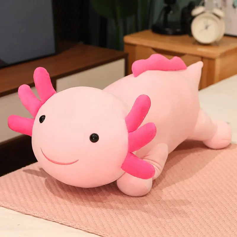 Cuscino peluche Axolotl gigante