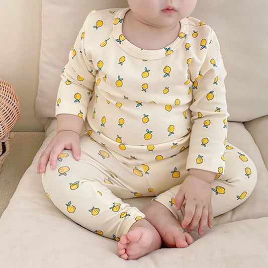 Set di pigiama per bambini con stampa al limone