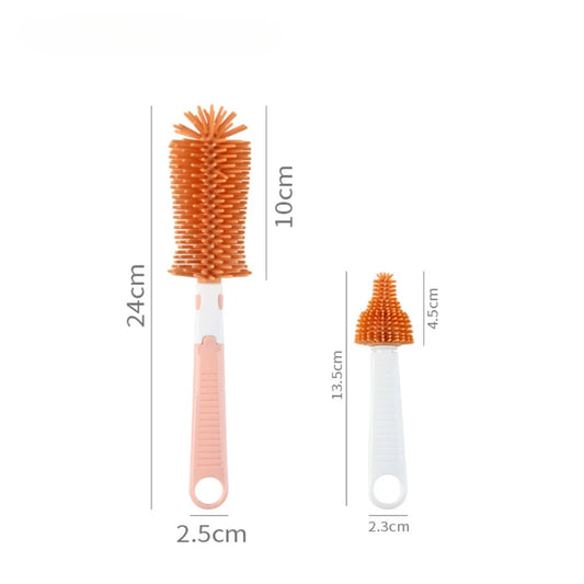 2pcs/set di biberon siliconato 