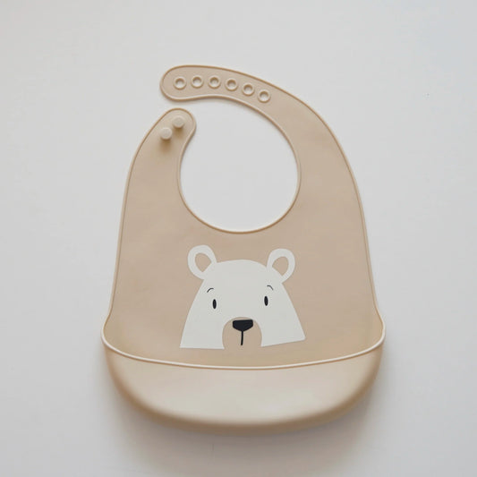 Bavaglini da nutrimento del bambino in silicone con tasca catch
