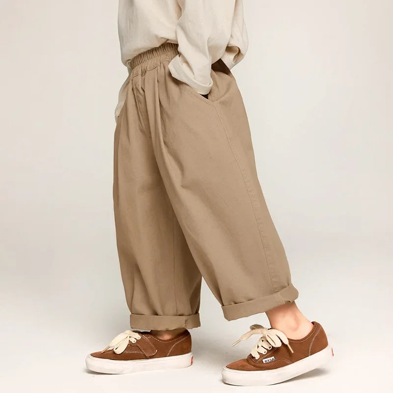 Primavera 2025 pantalones de algodón para niños