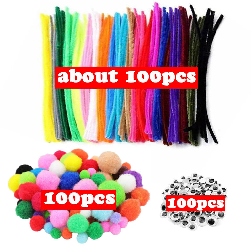 Set di pulene e accessori artigianali colorati