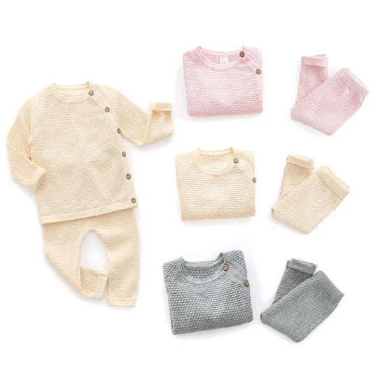 Set da bambino a maglia waffle 
