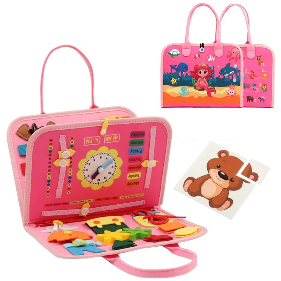 Montessori Busy Book Backpack Set