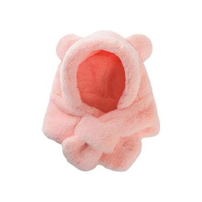 Cappelli auricolari per orsacchiotto peluche con sciarpa attaccata