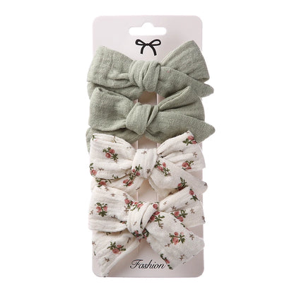 Set di clip per bambini floreali a 4 pezzi 